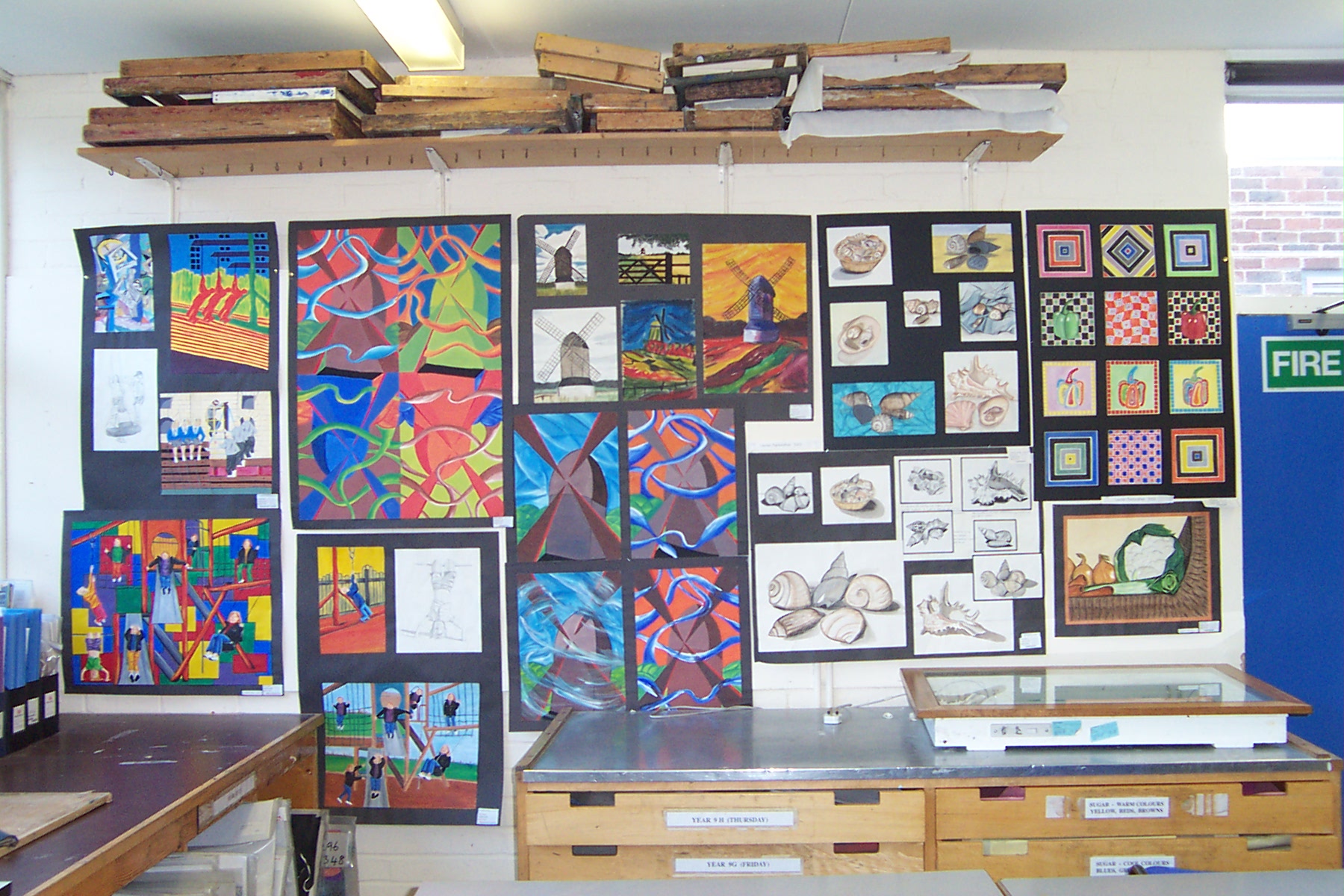 GCSE Art display, John Colet School